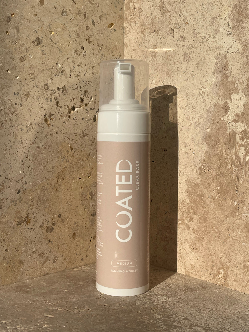 COATED Clear Base Self-Tan Mousse for lighter complexions or first-time tanners