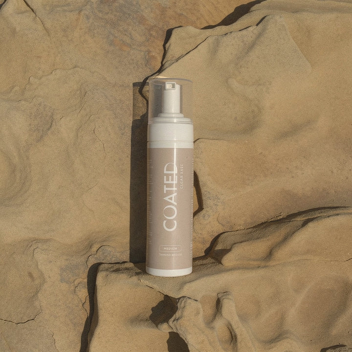 COATED Clear Base Self-Tan Mousse for lighter complexions or first-time tanners