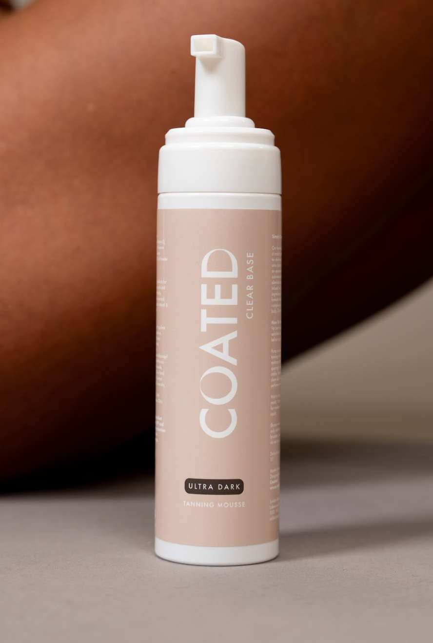 COATED Clear Base Self-Tan Mousse for lighter complexions or first-time tanners