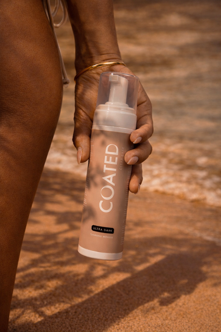 COATED Clear Base Self-Tan Mousse for lighter complexions or first-time tanners