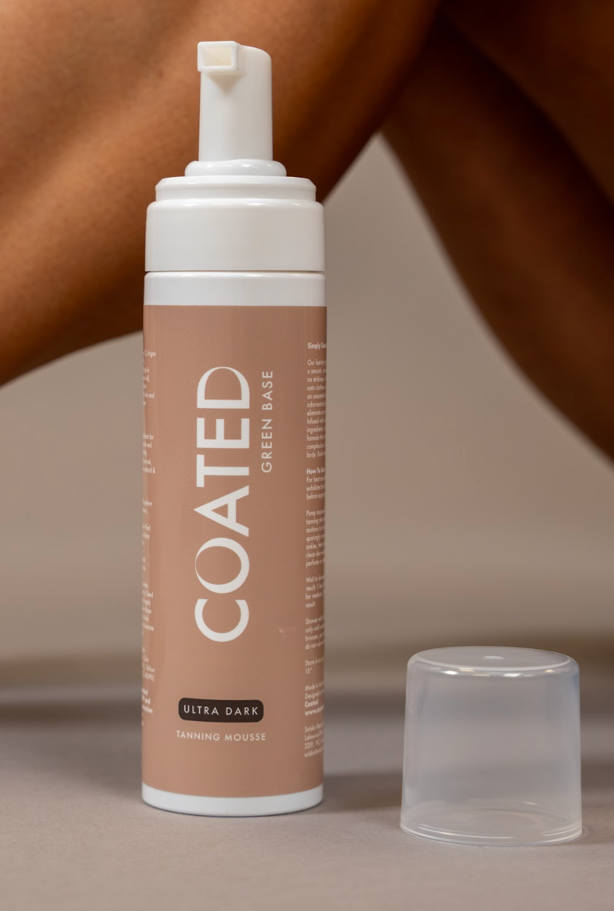 COATED Green Base Self-Tan Mousse for red and pink undertone skin tones