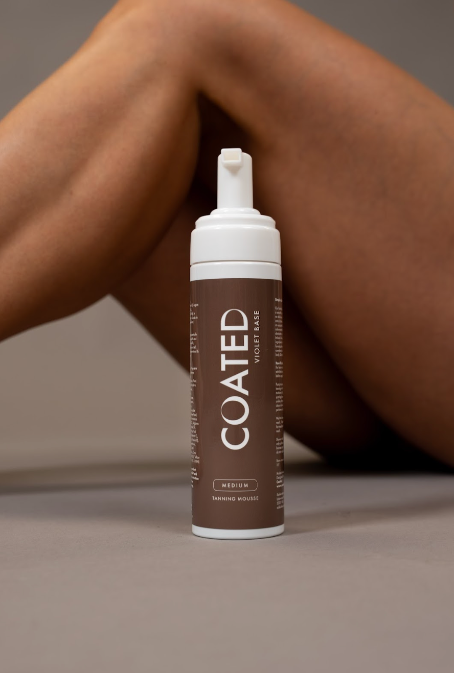COATED Violet Base Self-Tan Mousse for neutral and olive skin tones